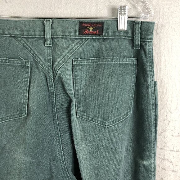 Vintage Jewells Classic Bottoms Jeans Juniors 13 Green Faded Bareback Riding - Picture 13 of 16